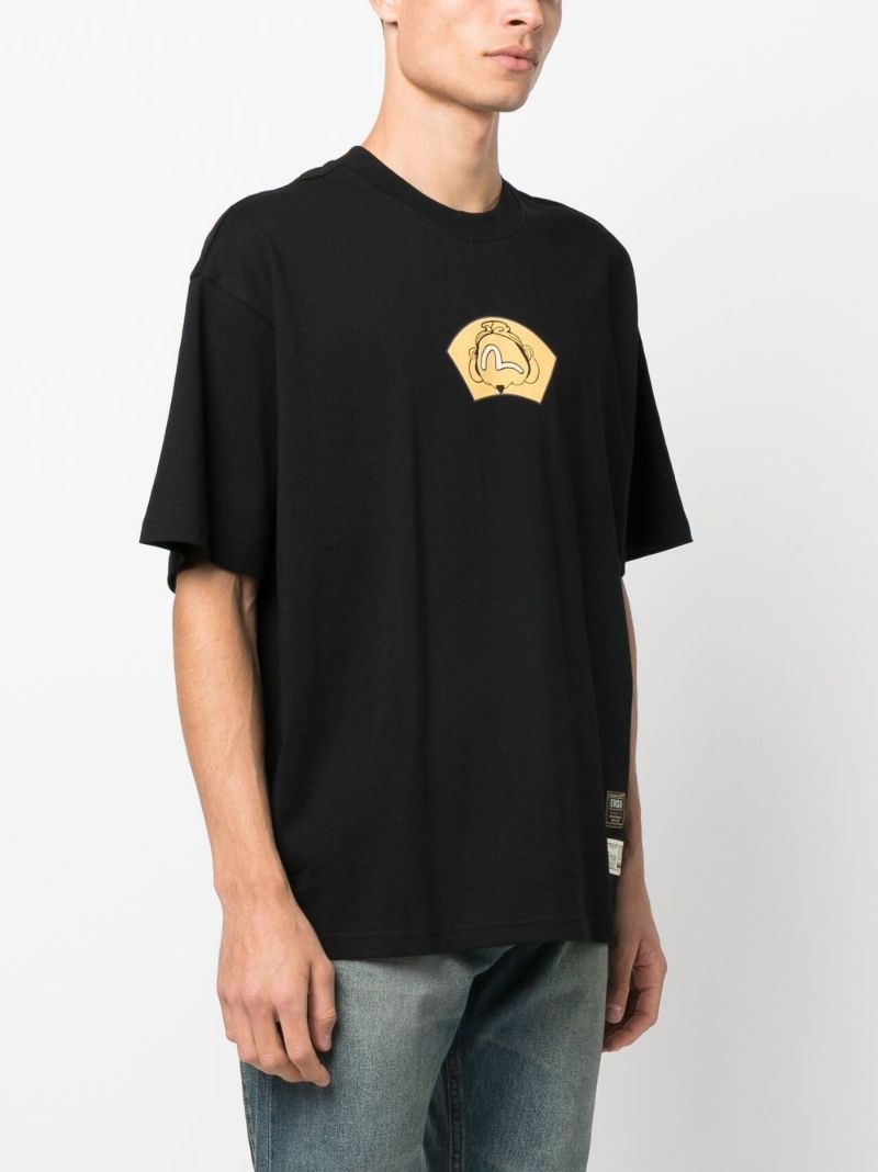 Black Godhead  Print Cotton T-shirt
