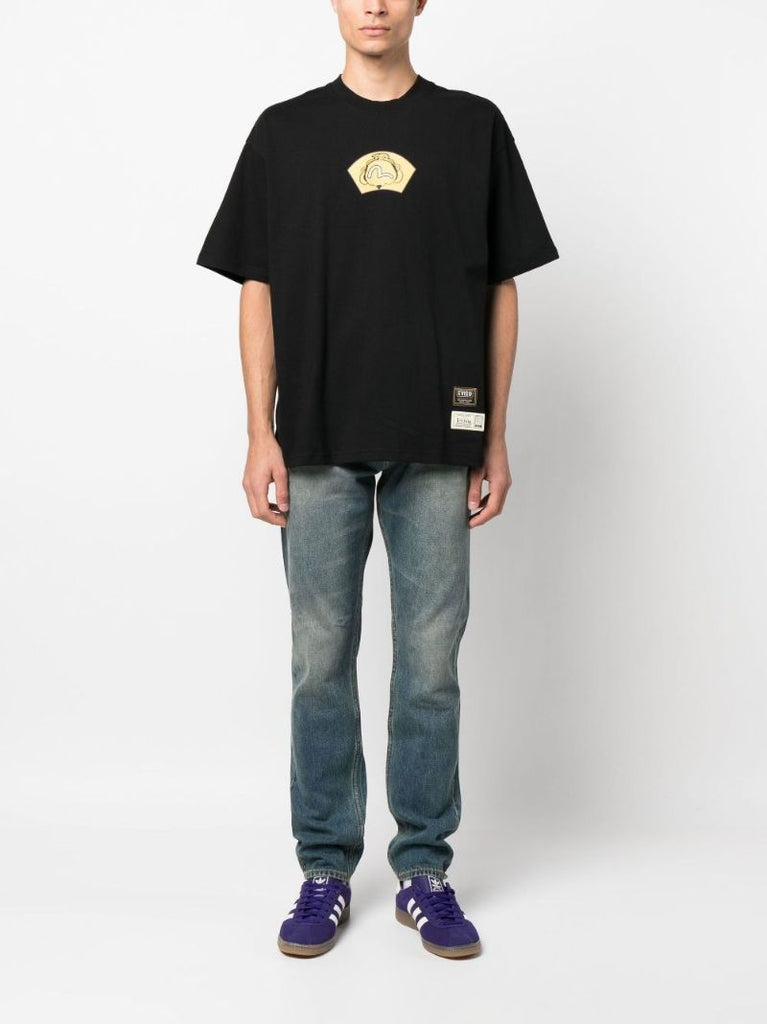 Black Godhead  Print Cotton T-shirt