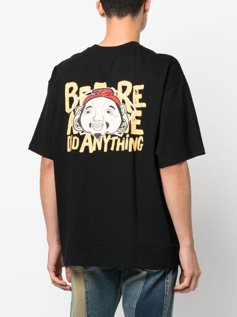 Black Godhead  Print Cotton T-shirt