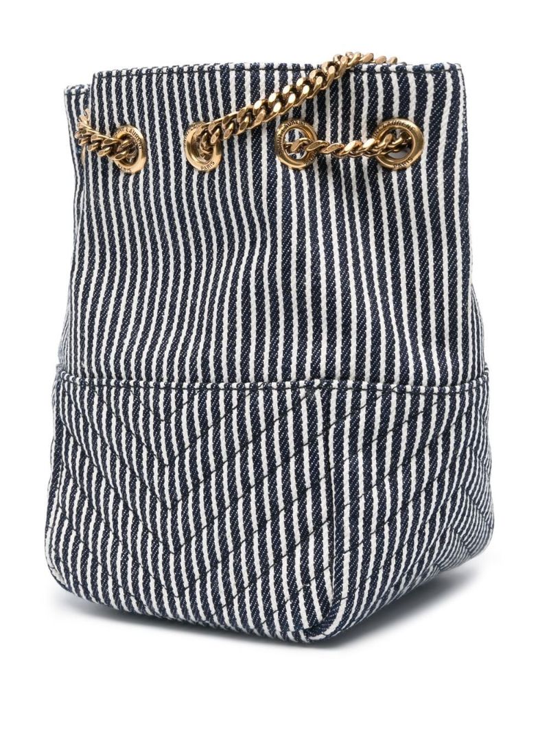 Blue Mini Joe Striped Bucket Bag
