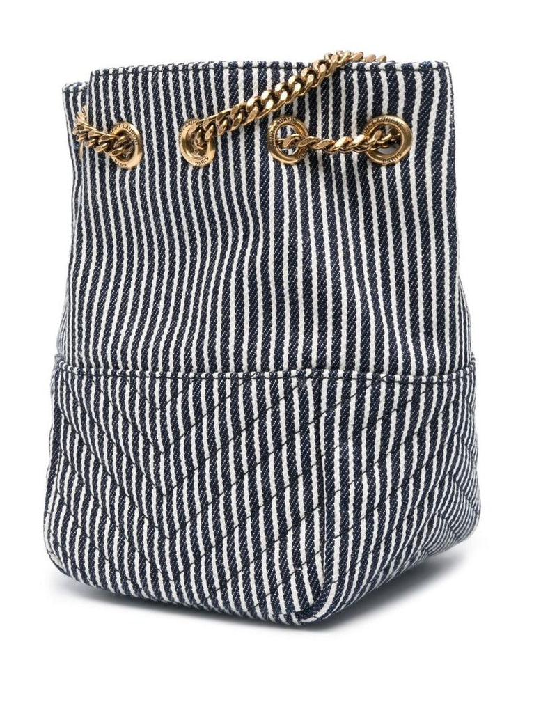 Blue Mini Joe Striped Bucket Bag