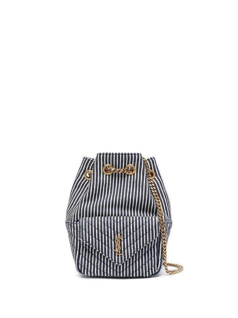 Blue Mini Joe Striped Bucket Bag
