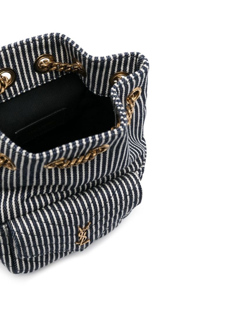Blue Mini Joe Striped Bucket Bag