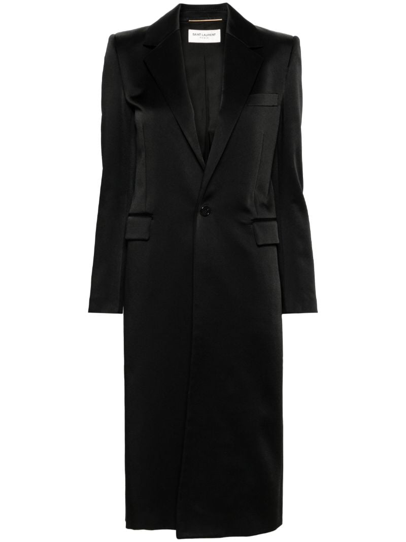 Black Buttoned Midi Coat
