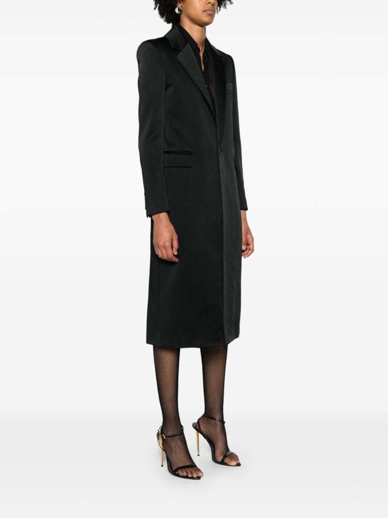 Black Buttoned Midi Coat
