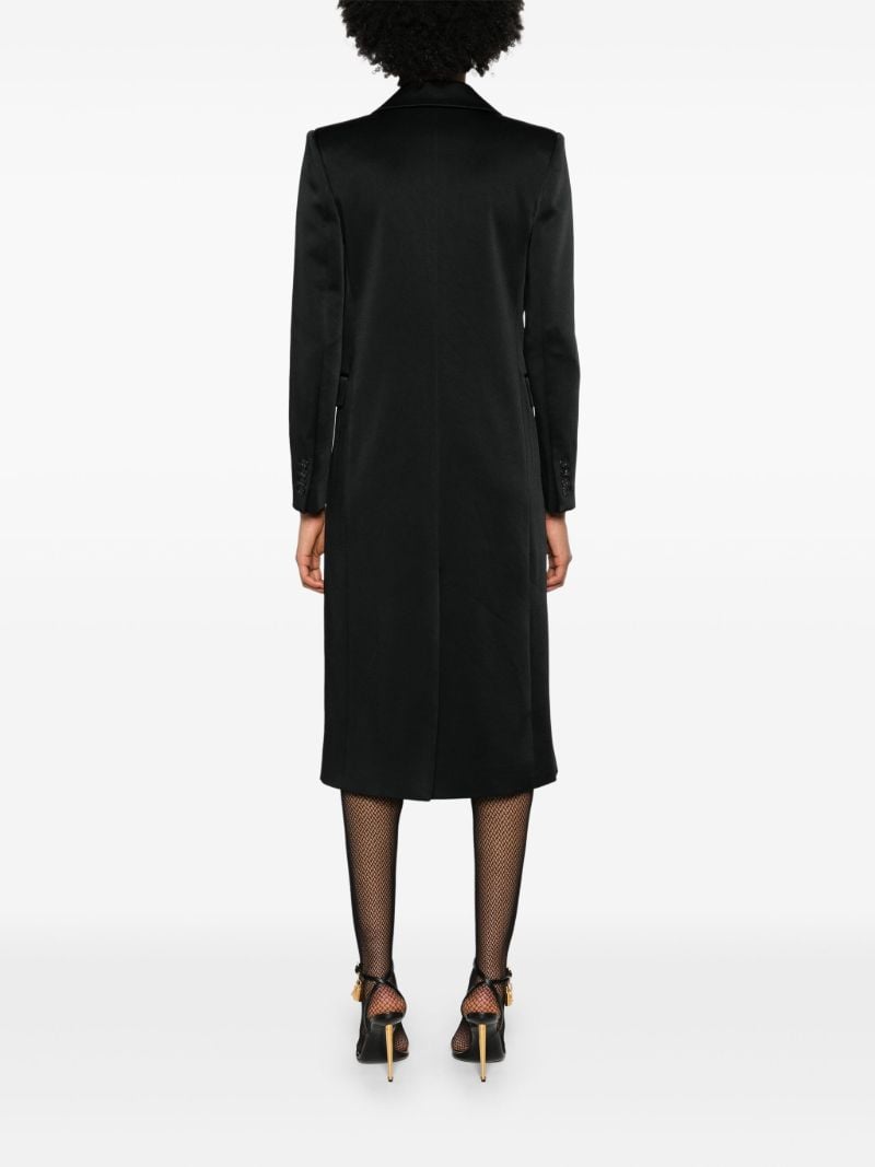 Black Buttoned Midi Coat