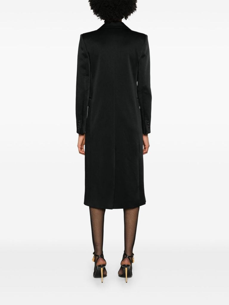 Black Buttoned Midi Coat