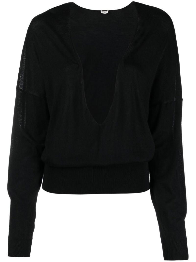 Black V-neck Sweater