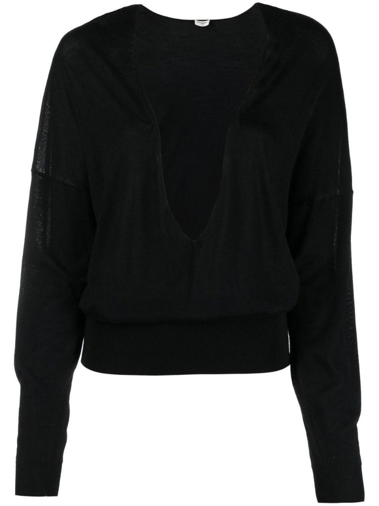 Black V-neck Sweater