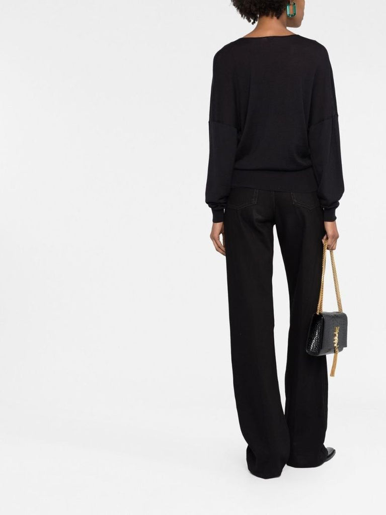 Black V-neck Sweater