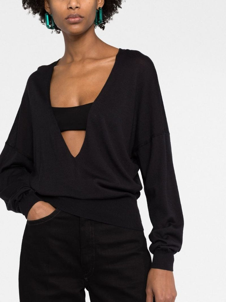 Black V-neck Sweater