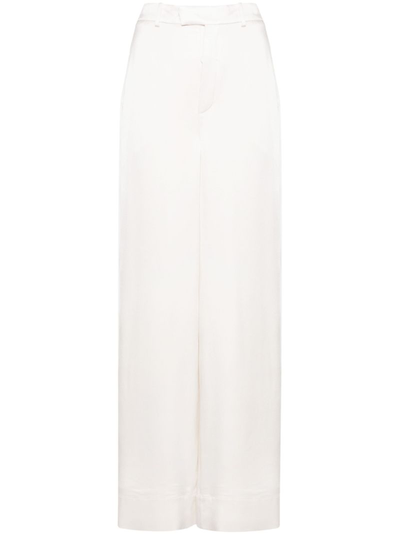 Neutral High Waisted Straight Leg Trousers