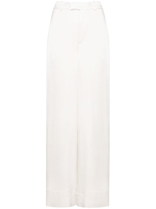 Neutral High Waisted Straight Leg Trousers