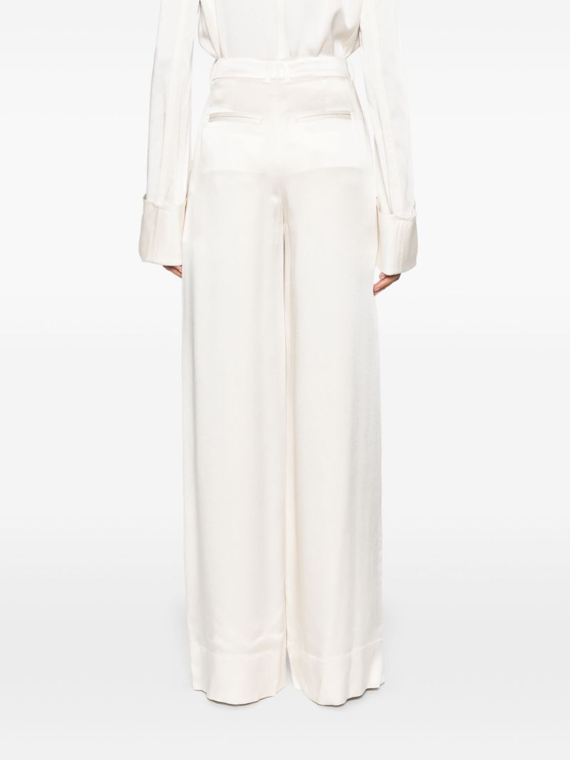 Neutral High Waisted Straight Leg Trousers