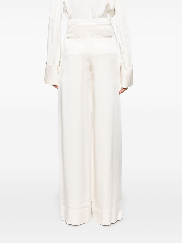 Neutral High Waisted Straight Leg Trousers