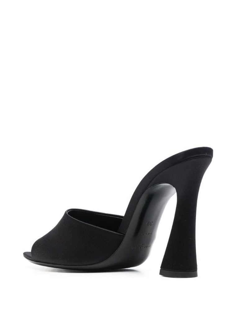 Black Suite 115 Satin Mules