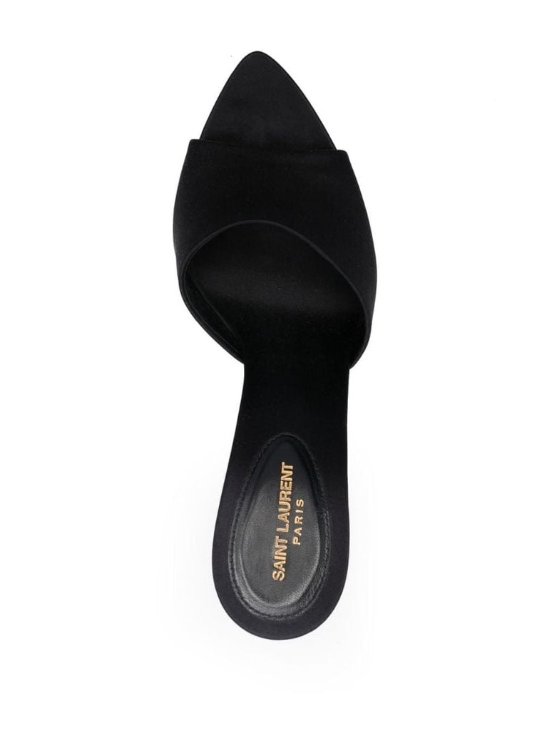 Black Suite 115 Satin Mules