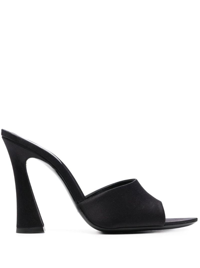 Black Suite 115 Satin Mules
