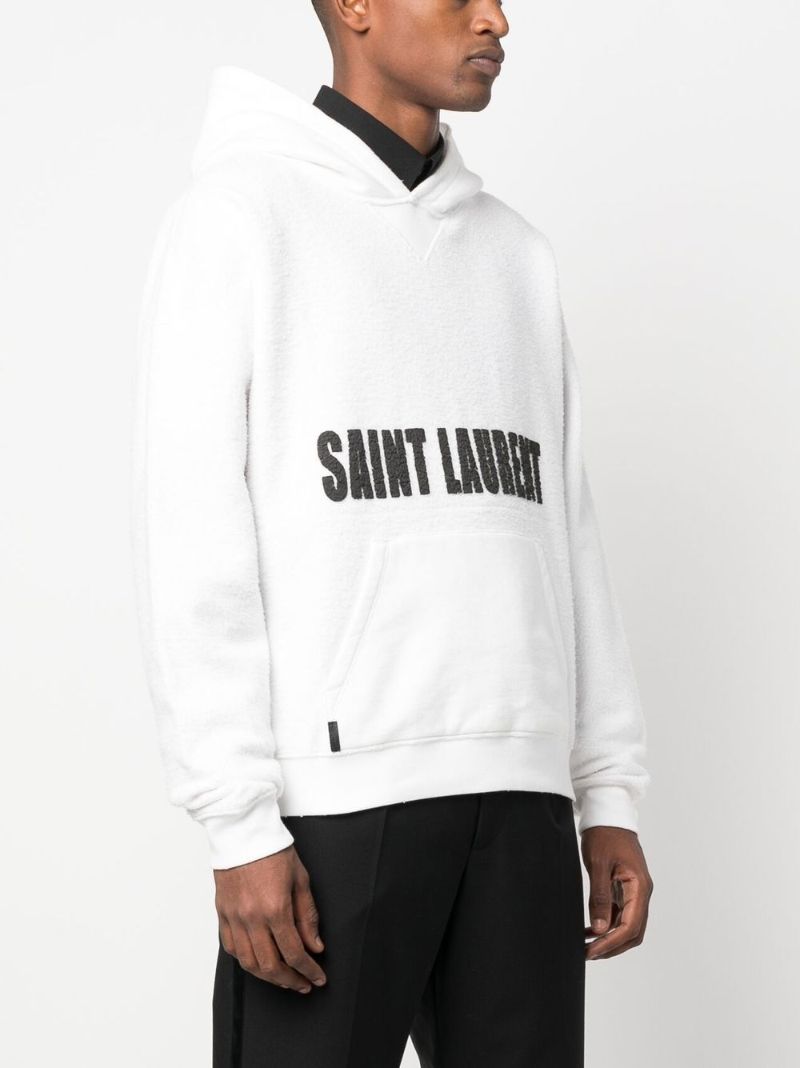 White Agafay Logo Print Hoodie