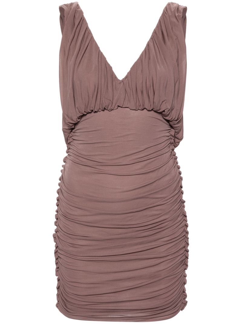 Pink Des Bois Gathered Mini Dress