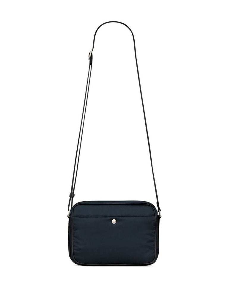 Blue Logo Print Shoulder Bag