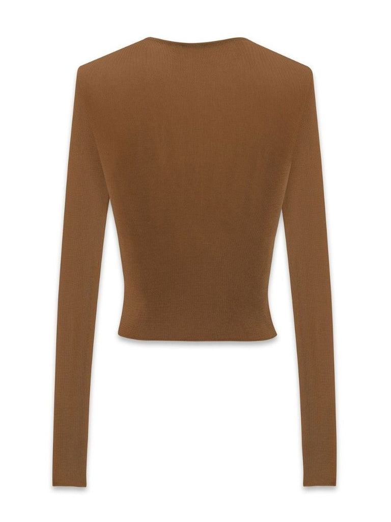 Brown Fine Knit Top