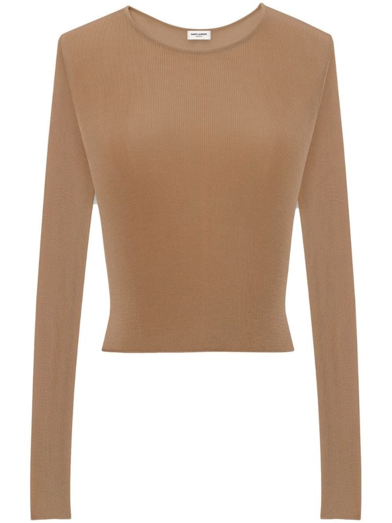 Brown Fine Knit Top