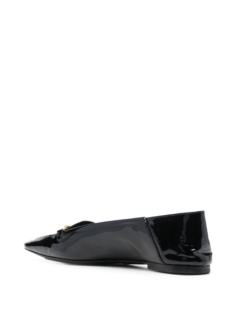 Black Chris 05 Patent Leather Slippers