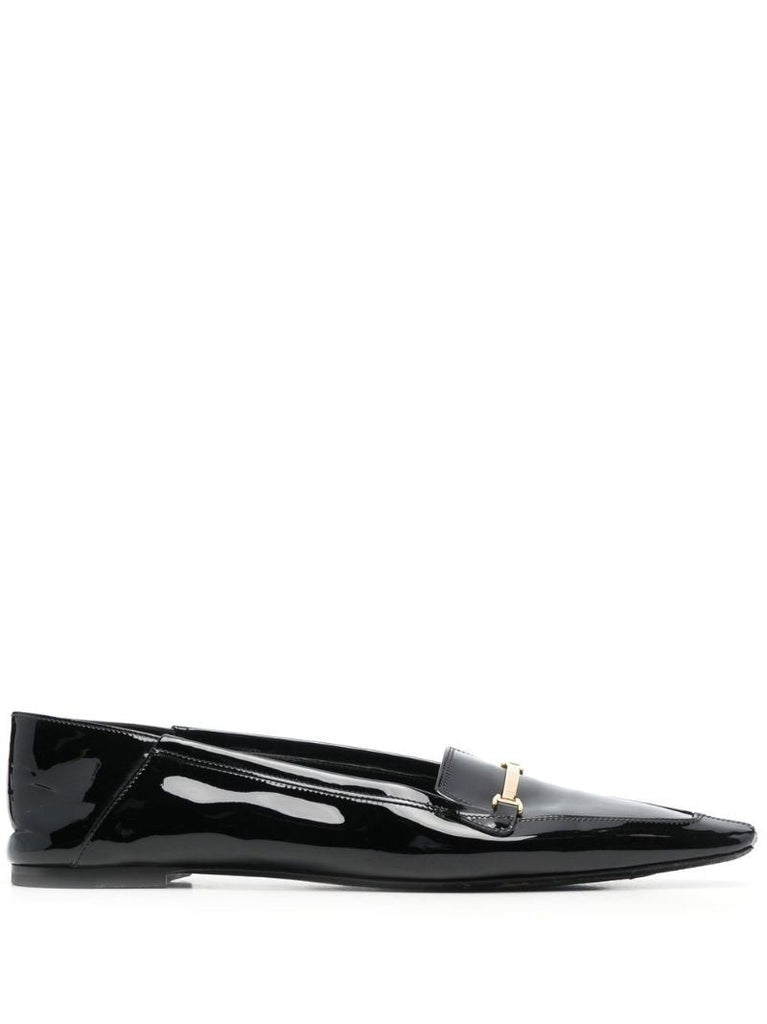 Black Chris 05 Patent Leather Slippers