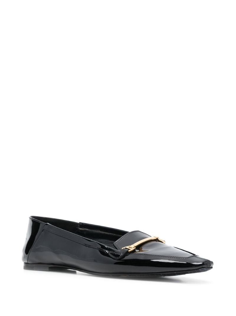 Black Chris 05 Patent Leather Slippers