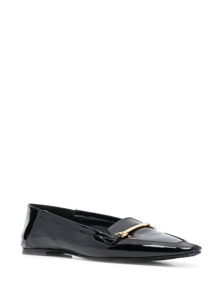 Black Chris 05 Patent Leather Slippers