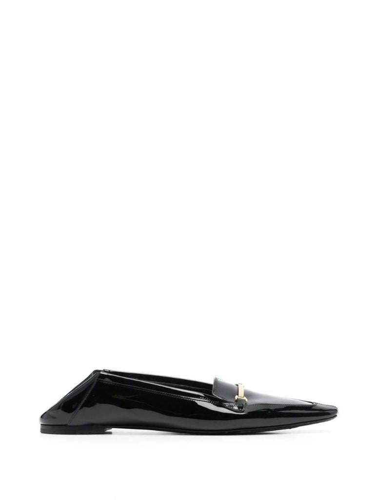Black Chris 05 Patent Leather Slippers