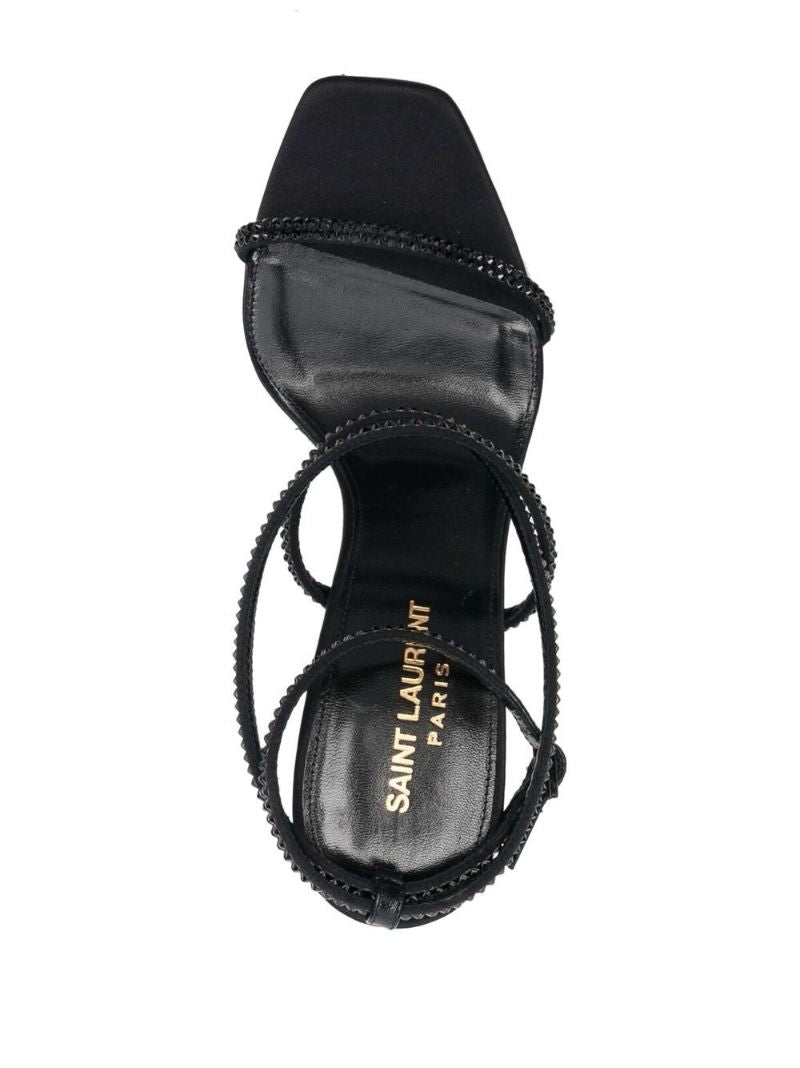 Black Opyum 110 Leather Sandals