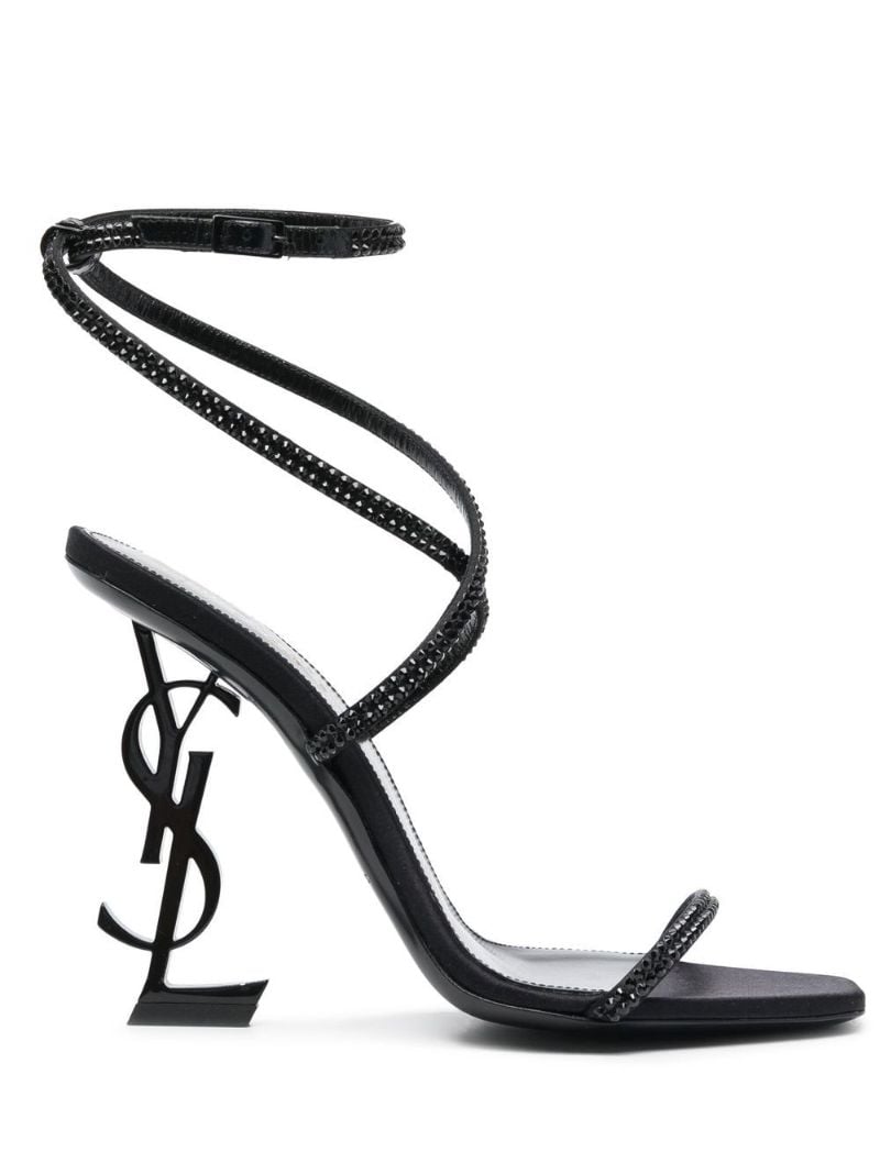 Black Opyum 110 Leather Sandals