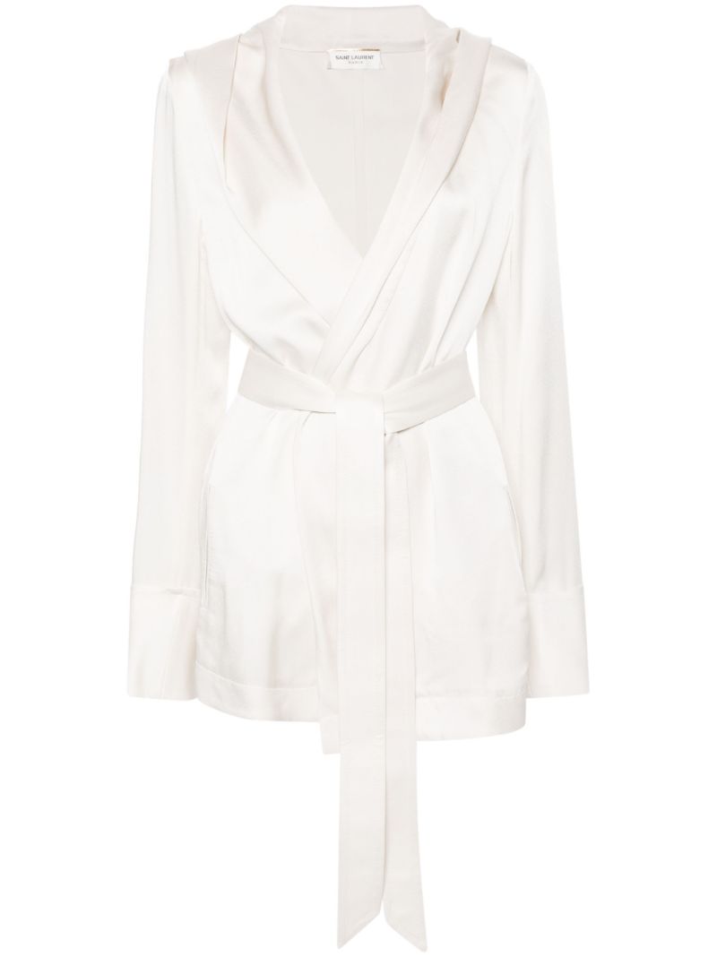 Neutral Self Tie Hooded Jacket