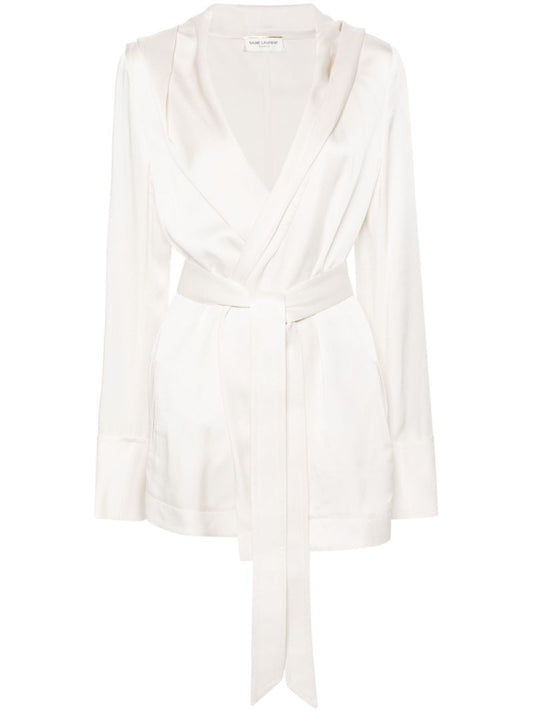 Neutral Self Tie Hooded Jacket