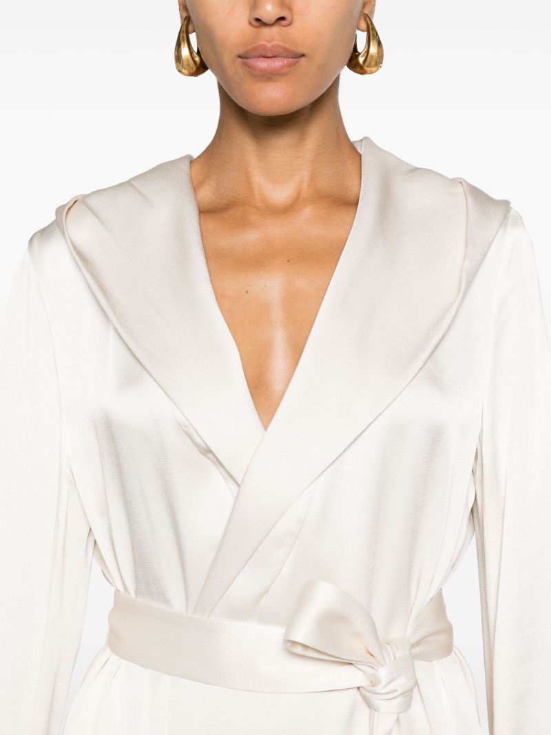 Neutral Self Tie Hooded Jacket