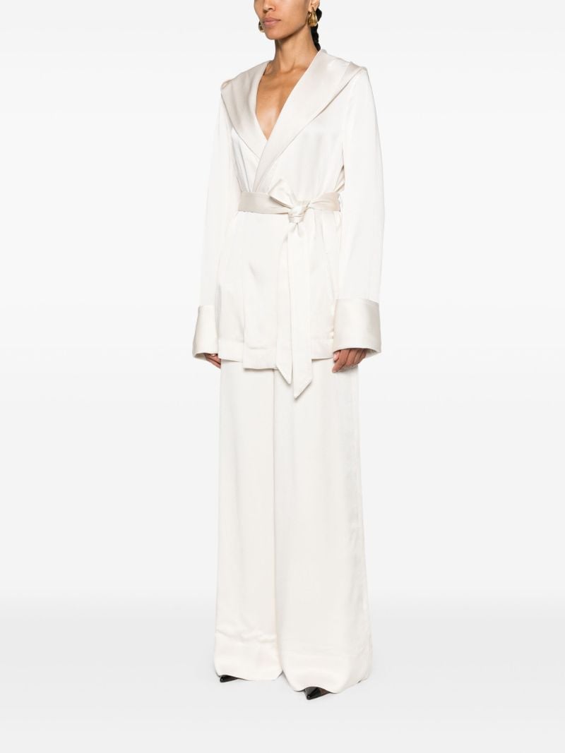 Neutral Self Tie Hooded Jacket