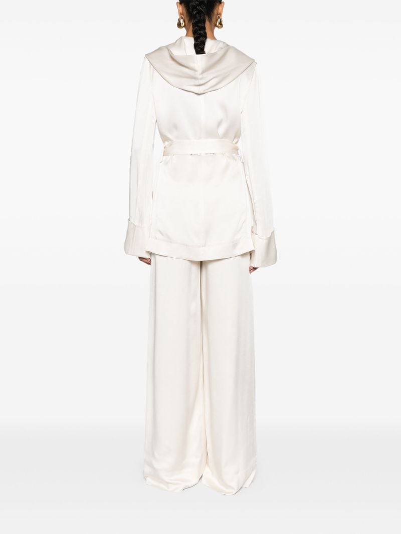 Neutral Self Tie Hooded Jacket