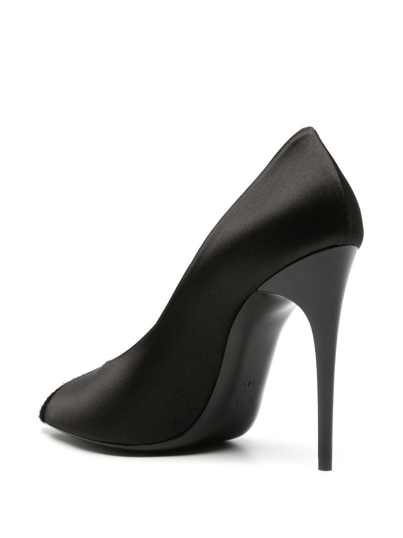 Black Alix 110 Crystal Satin Pumps