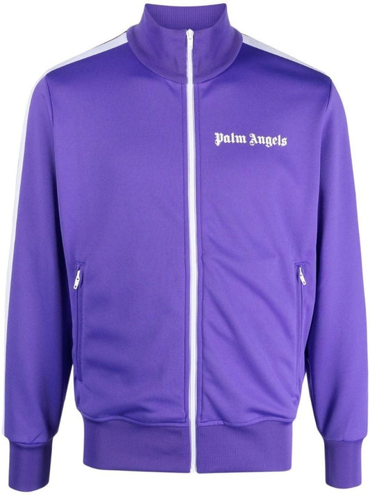 Purple Logo Print Track Jacket