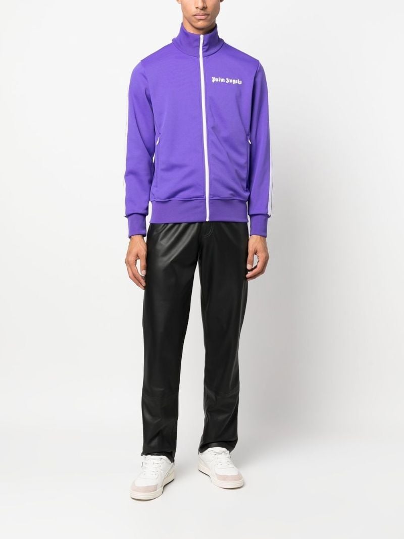 Purple Logo Print Track Jacket