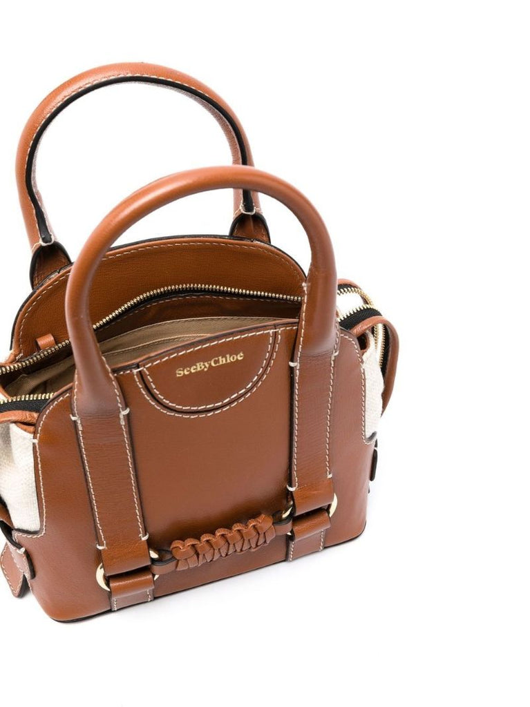 Brown Saddie Leather Tote Bag