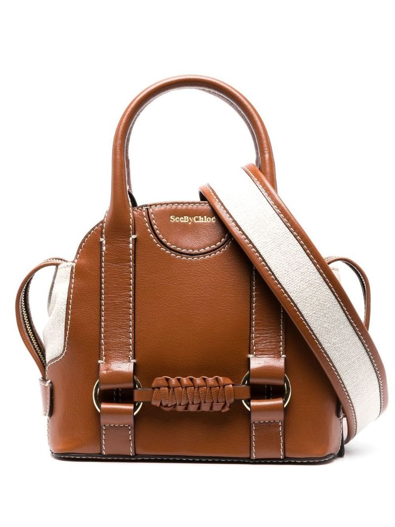 Brown Saddie Leather Tote Bag