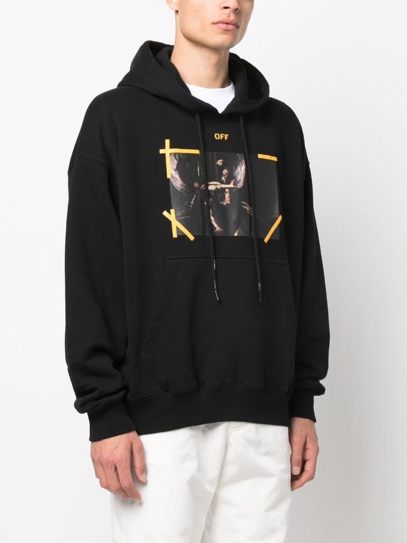Black Arrows Caravaggio Print Hoodie