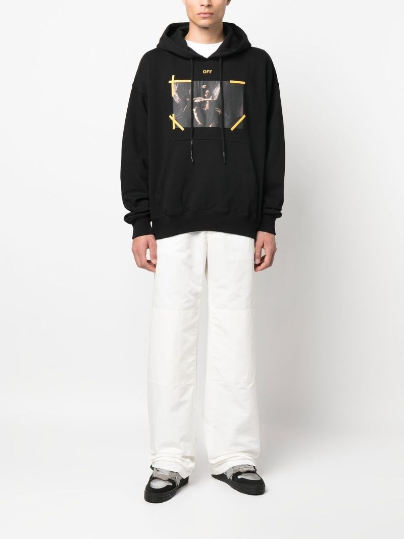 Black Arrows Caravaggio Print Hoodie