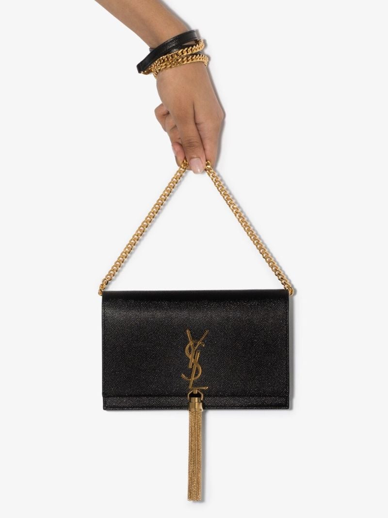 Black Kate Leather Chain Wallet