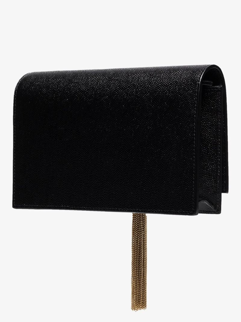 Black Kate Leather Chain Wallet