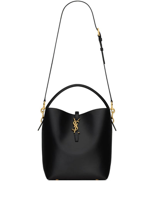 Black Catherin Leather Shoulder Bag