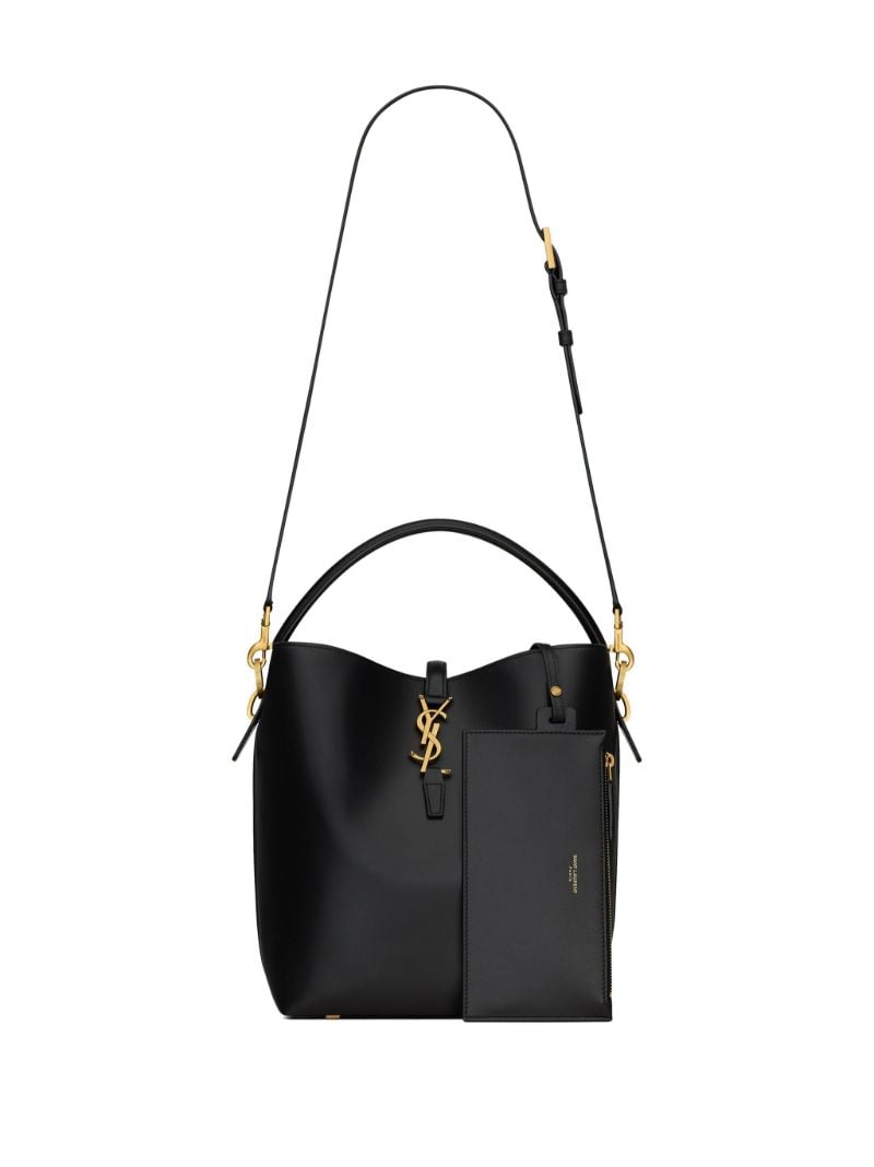 Black Catherin Leather Shoulder Bag